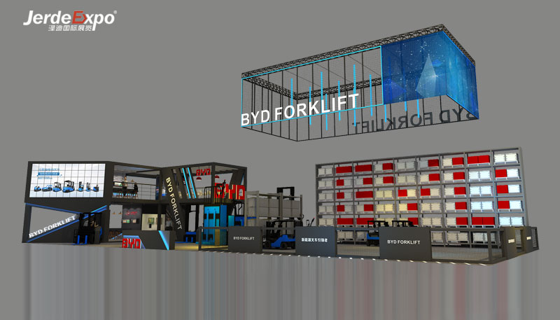 比亞迪叉車(chē)展會(huì)設(shè)計(jì)布置效果 