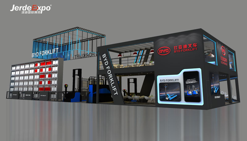 比亞迪叉車(chē)展會(huì)布置效果 