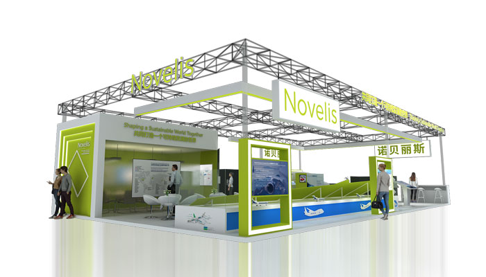 上海160㎡汽車(chē)輕量化展覽展位設(shè)計(jì)圖